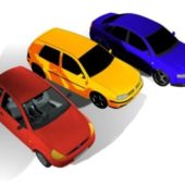 Three Cars Vehicle Toy Set