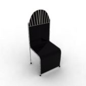 Black Chair Retro Inox Frame