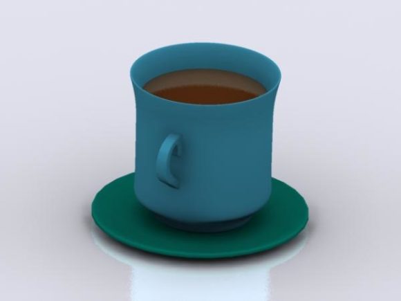 Porcelain Coffee Cup Blue Color