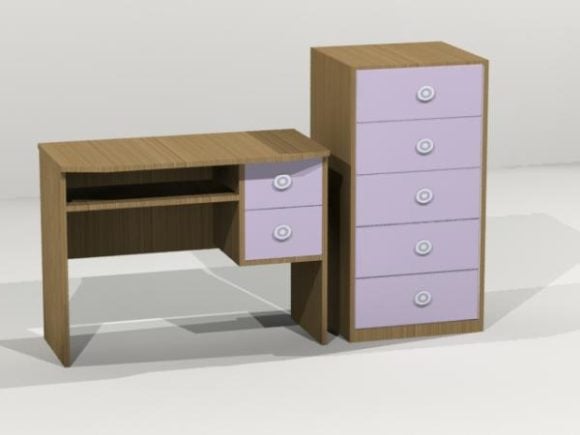 Work Desk And Bookcase