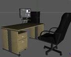 Work Desk With Chair And Pc