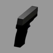 Simple Black Handgun Toy