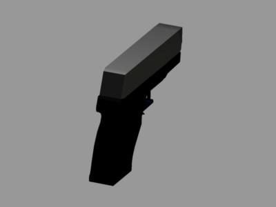 Simple Black Handgun Toy