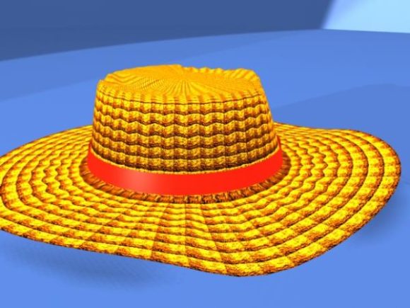 Fashion Hat Panama, Hat 3D Model - .3ds, .Max - 123Free3DModels
