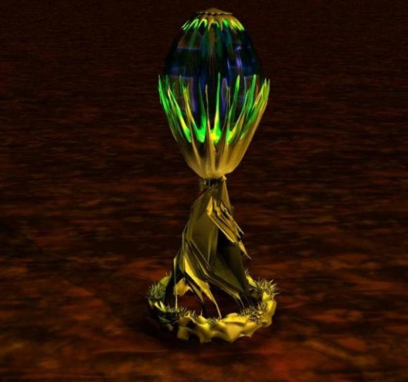 Golden Lamp Trophy Style