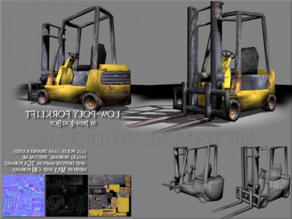 Low Poly Forklift