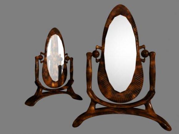 Two Vintage Oval Mirror