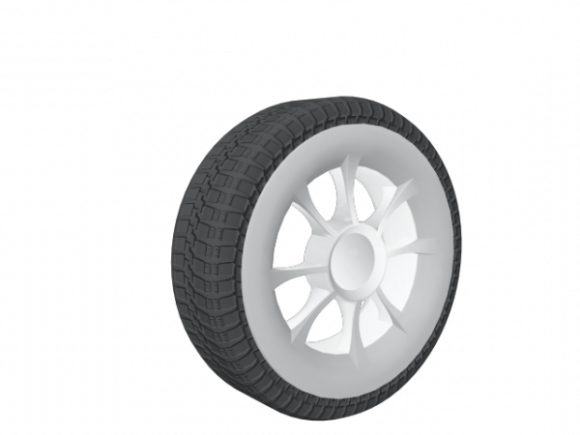 Car Rims With Rubber Tire