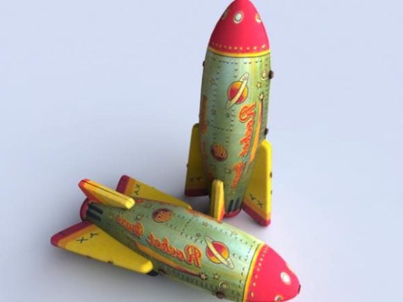 Cartoon Rocket To Mars