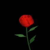 Lowpoly Red Rose