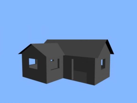 Simple House Building Flat Roof