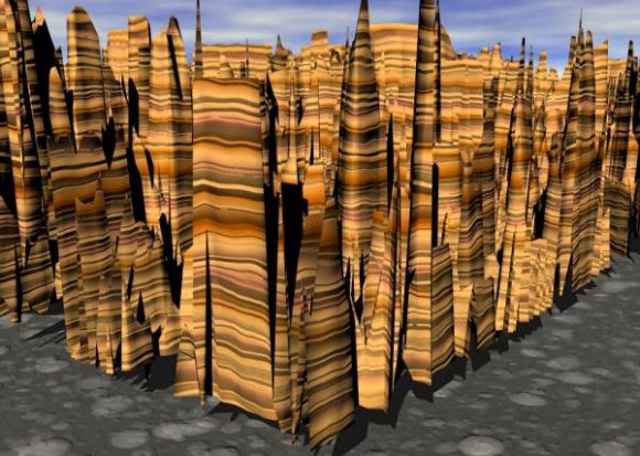 Abstract Rock Maze Landscape