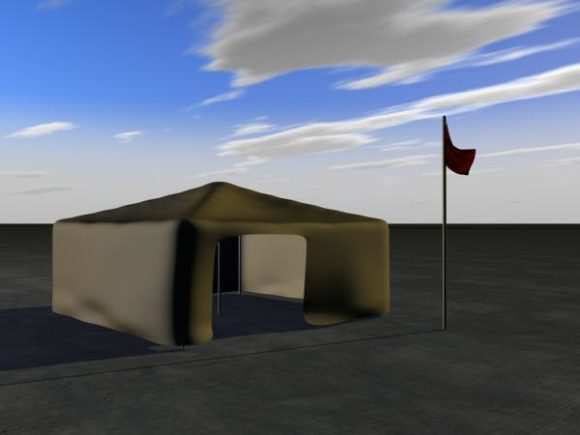 Tent With Flag