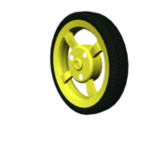 Yellow Rim Alloy Car Tire