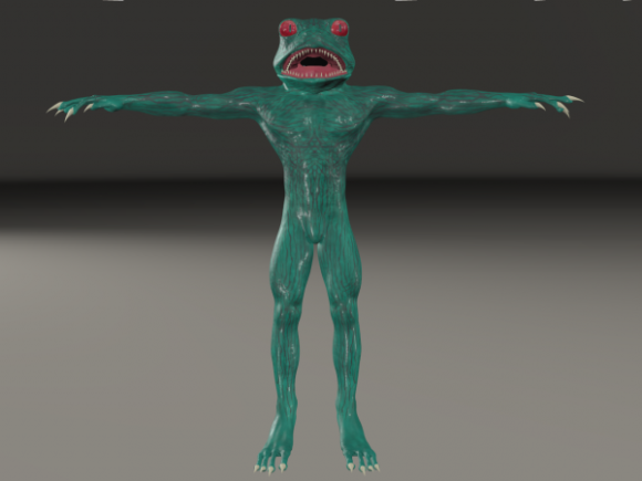 Blue Frog Character