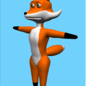 Cartoon Fox Animal Character