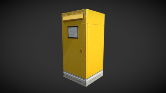 Yellow Mailbox Steel Material