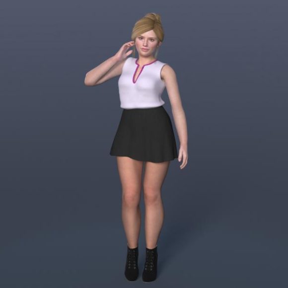 Teen Girl With Short Dress