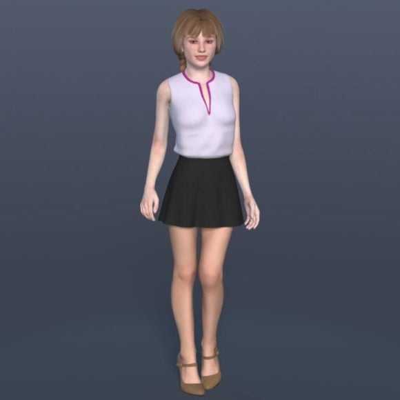 Teen Girl School Girl Character