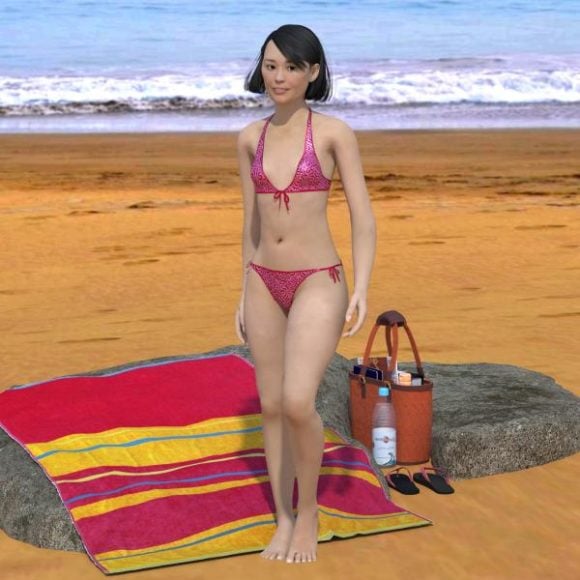 Japanese Bikini Girl Character